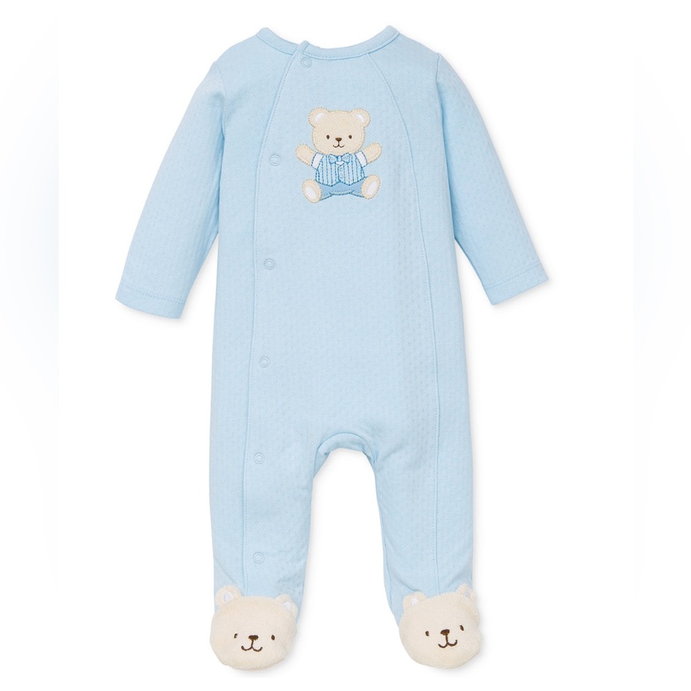 Little Me Light Blue Bear Footie